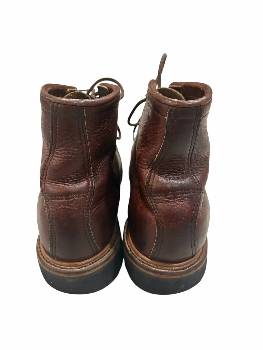 Vintage Red Wing Brown Leather Chippewa Heritage Monkey Work Boots size 9 #2902